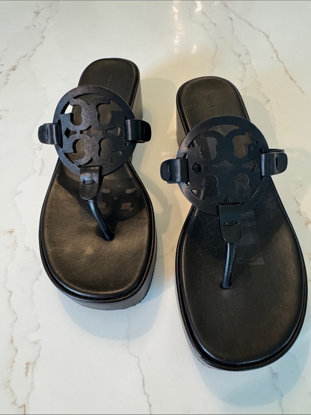 Tory Burch Miller Wedge 8M Black EC!